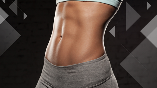 Flat abs woman photo with visible core muscles – Karın kasları belirgin kadın fitness görseli